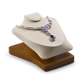 Oirlv Wooden Necklace Holder Necklace Display Stand Jewellery Display Bust Jewelry Showcase Display Bust