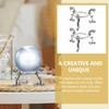 ABOOFAN 2pcs Crystal Ball Display Stand Iron Sphere Holder Globe
