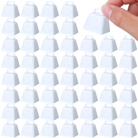 Gisafai 50 Pcs Mini Cow Bells for Crafts Christmas Metal Cowbells with Hooks Small Hanging Jingle Bells Bells Decoration for Birthday Party Wedding DIY Craft Decoration