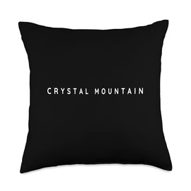 Crystal Mountain Souvenirs / Ski Resort Holiday Design Throw Pillow
