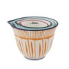 Creative Co-Op Hand Stamped Striped Stoneware Measuring Cups (Set of