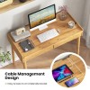 Costway Modern Home Office Computer Desk Writing with 2 Storage