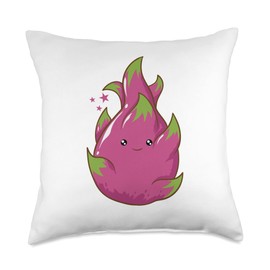 dragon fruit pitahaya pitaya cactus fruit pit Dragon Fruit Throw Pillow, 18x18, Multicolor