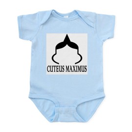CafePress Cuteus Maximus (Boy) Infant Creeper Cute Infant Bodysuit Baby Romper Sky Blue