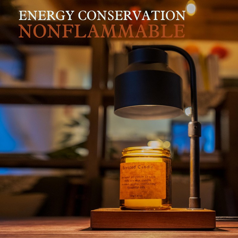 JAMZEL Candle Warmer Lamp with Timer,Dimmable Electric Candle Lamps Warmer,Home