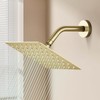 AULEEND Square Shower head, High Flow Stainless Steel Square Rainfall