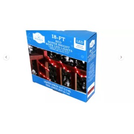 Holiday Time Super Bright Red LED Christmas Rope Lights, 18 ft, by Holiday Time