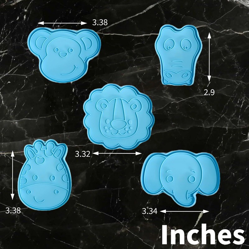 Moose Goods Safari Zoo Animal Cookie Cutters and Stamp –