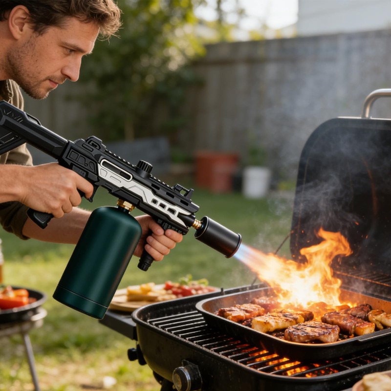 Propane Torch, Flame Thrower Gun, Blow Torch Gun, Adjustable Powerful