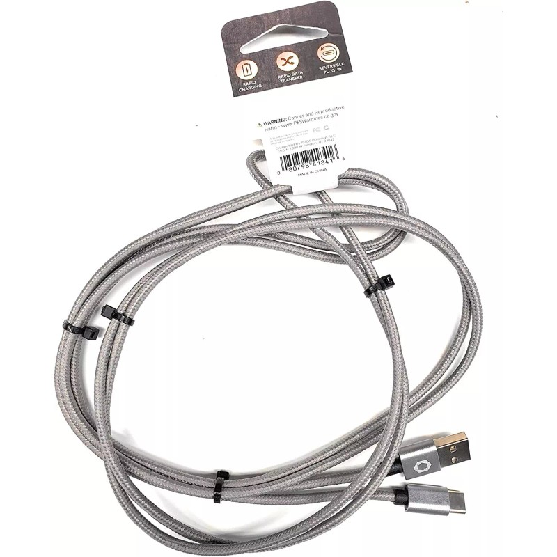 Celltronix NEW XL Fast Charging Titanium 8' Cable USB A