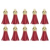 sourcing map 30Pcs 1.5 Inch Leather Tassels Keychain Charm with