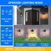 TITOSICHY Porch Lights with GFCI Outlet,Dusk to Dawn Motion Sensor