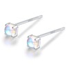 Silver 925 Silver Earrings, Graduated Resin, 0.14 inches (3.5 mm),