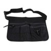 Gardening Tool Belt Belt Bag with 6 Pockets in Various Sizes and Depths, Adjustable Waist Belt Made of Oxford Fabric (Black)