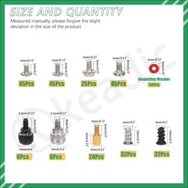Keadic 310Pcs Computer Motherboard Screws Kit PC Mainboard Standoffs Spacer Screws for Power Graphics, Hard Drive, Computer Case, Fan Installation & Repair
