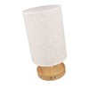 LED Bedside Lamp Touch Control Wood Nightstand Lamp Desk Cabinet
