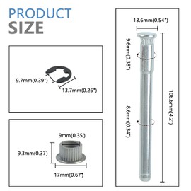 Door Hinge Pin and Bushing Kits Compatible with 1994-2004 Chevy S10 GMC Blazer GMC S15 Pickup Sonoma Jimmy Oldsmobile Bravada 4 Pins 2 Door