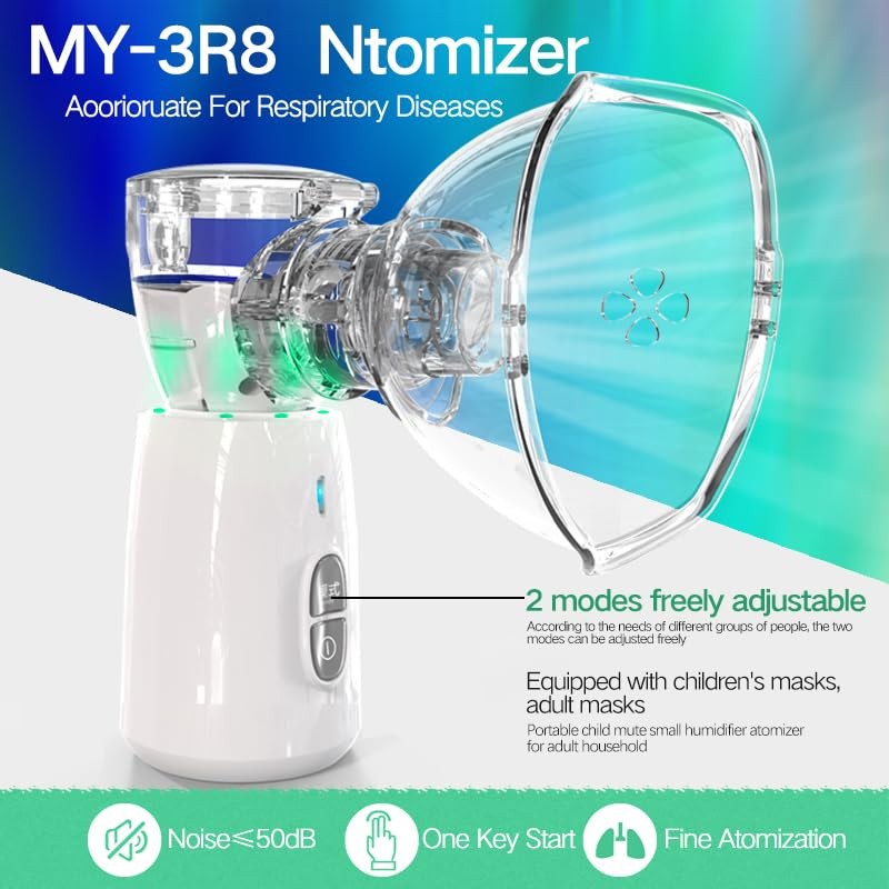 Aljubeiha Personal Cool Mist Steam Inhaler, Portable Atomizer Hydrating Mist,