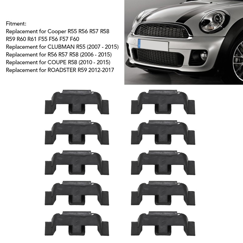 J-ouuo 10pcs Headlight Trim Ring Clip 51132752145 Plastic Front Headlight