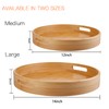 Lazy Susan Organizer 14 inch, Bamboo Lazy Susan for Table,