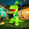 KOOY 5 FT St Patricks Inflatable Dinosaur Hold Gold Pot