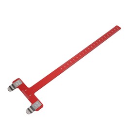 Dilwe Archery Bow Square, Portable T-shaped Stainless Steel Bow String Adjustment Tool for Compound Recurve Bows (Red)