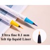 Coloured Eyeliner Durable Waterproof Liquid Eyeliner Pen, Highly Pigmented Smudge-proof
