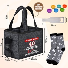 Alishomtll Birthday Gift Bottle Bag for Men, gray, Handbag holder