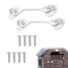 6-Inch Stainless Steel Cabin Hooks - White Gate Hook &