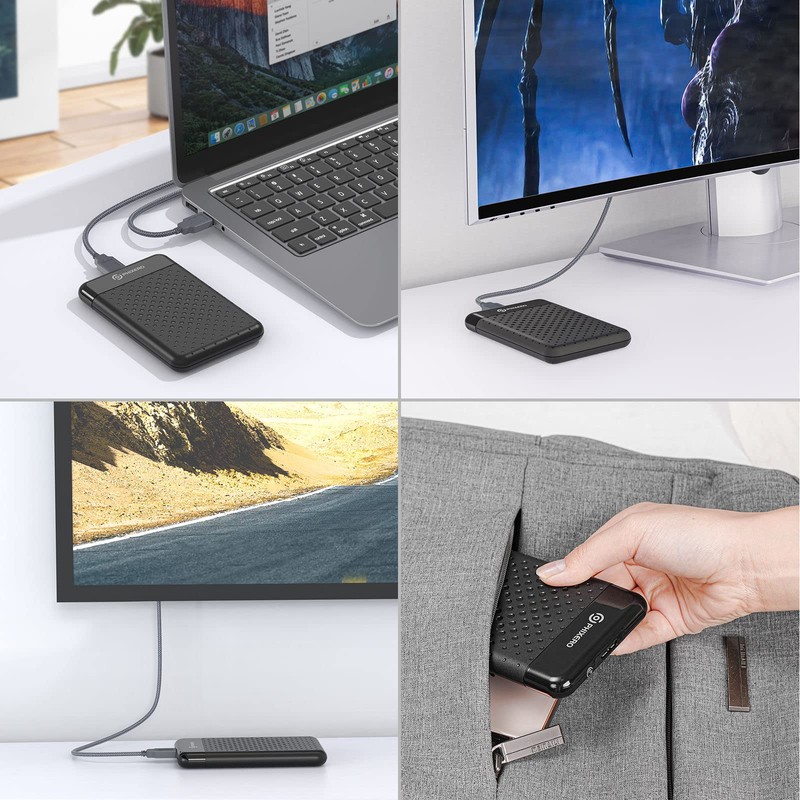 PHIXERO 2.5 Inch Tool-Free External Hard Drive Enclosure, Sata III