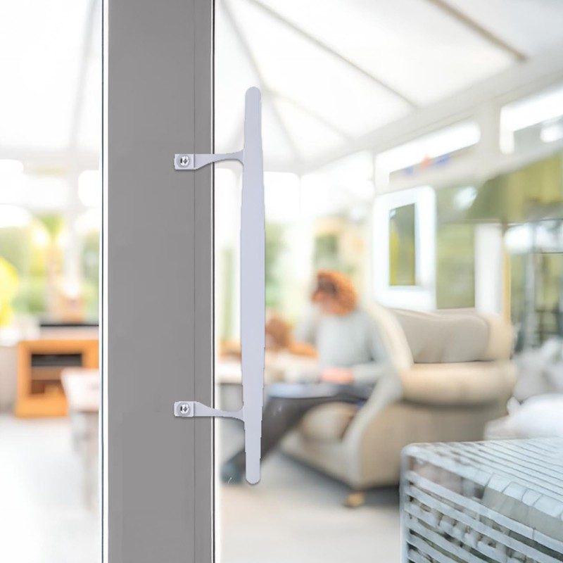 BRIXWELL Die-Cast Handle for Patio Doors in White Finish, 6-5/8"