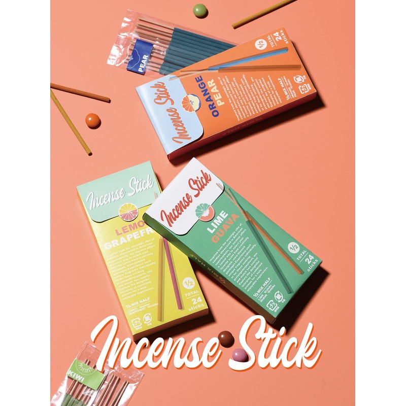 1/2 MIX HALF Incense, Kiwi & Coconut Incense Sticks, Short