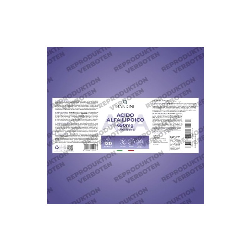 Bandini Alpha Lipoic Acid (Alpha Lipoic Acid) 650 mg Depot