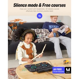 Donner DED-20SE Electronic Drum Kit Roll Up 9 Pad Electric Drum Built-in Speaker