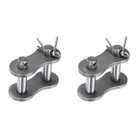 sourcing map 2Pcs #100H/ DIN/ISO 20AH Chain Master Connector Link Roller, 1-1/4" Pitch Carbon Steel, Standard Connecting Split Links