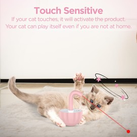 Laserpaws© Interactive Cat Toy - Electric Cat Toy with Laser Pointer Cat | Cat Toy Self-Employment | Cat Toy and Cat Wheel | Cat Toys (Pink)