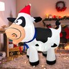 JOYEASE - Vaca inflable de Navidad de 4.4 pies, con