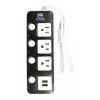 bossco.fc Barra Multicontacto Extencion 3 Enchufes Interruptor Con Usb
