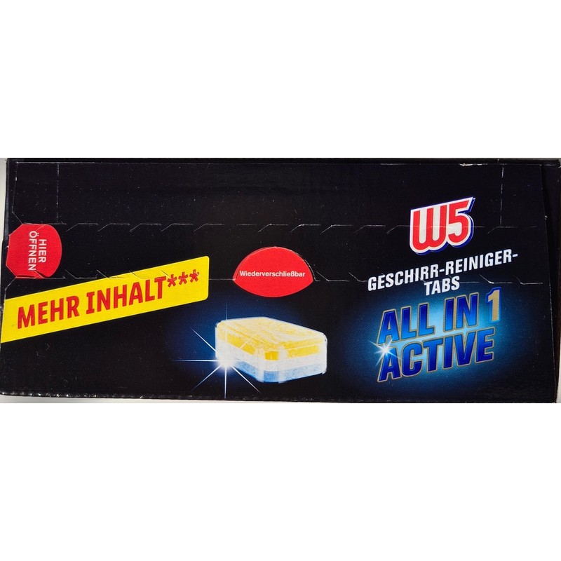 W5 Dishwasher Tablets All-in-One – Pack of 40