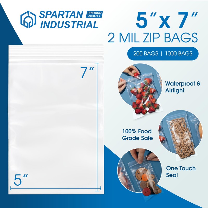 Spartan Industrial - 5” X 7” (1000 Count) 2 Mil