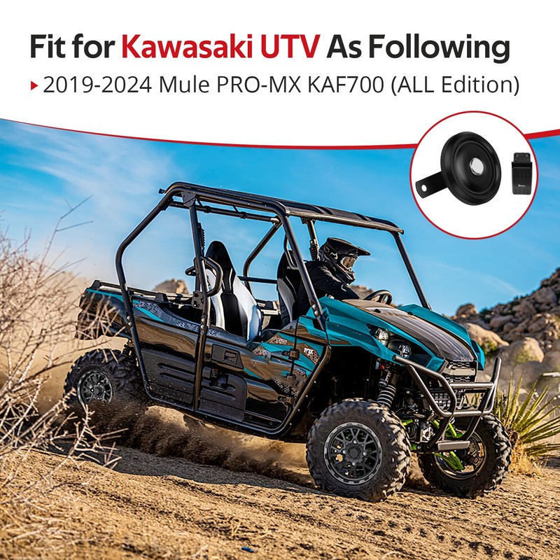 JAVIK 12V Horn with Switch Kits for Kawasaki Mule PRO-MX