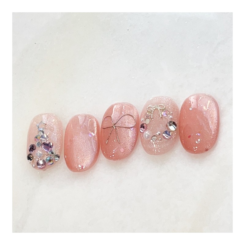 Pure J [x-mas collection 2] Edeline Pink - Short Almond