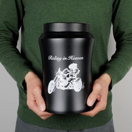Urnas de cremación grandes para cenizas adultas masculinas y femeninas, urna decorativa de hasta 220 libras para cenizas humanas con bolsa de terciopelo (motocicleta)