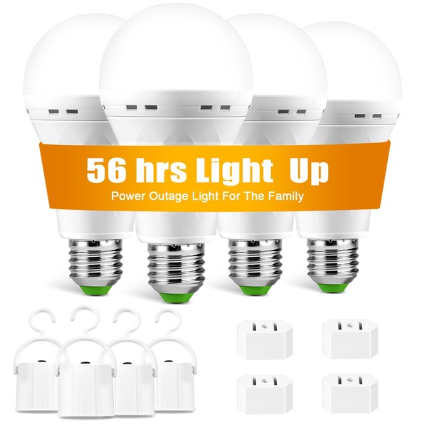 TOFI Rechargeable Emergency LED Light Bulbs, Light Up to 56