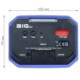 BIGtec Electronic Parking Disc Electric with Approval Motor Transport Federal Office KBA Digital Automatic Parking Disc Parking Meter Car Accessories Interior 2 x LCD Display SOS Light