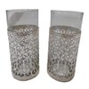 ORNATE INTERNATIONAL Eco-Friendly Silver Plated Glass Water Bottles Set (2pcs)