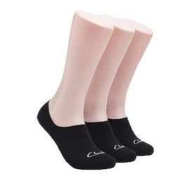 Clarks Paquete de 3 Shoeliners Deportivos de Algodón para Hombre, Negro, Talla 10-13