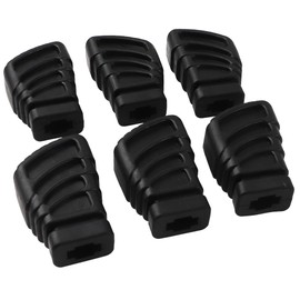 6Pcs Yootones Black Drum Rack Rubber Feet Compatible with Drum Hardware Cymbal Stand Rack Bracket Percussion (L)