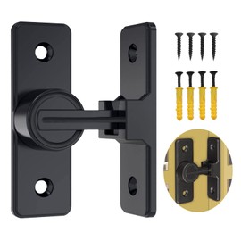 Door Lock Without Luminous Heavy Duty Sliding Barn Door Latch Lock 90 Degree Gate Latch Flip Latch for Garden, Bathroom, Outdoor, Garage, Window