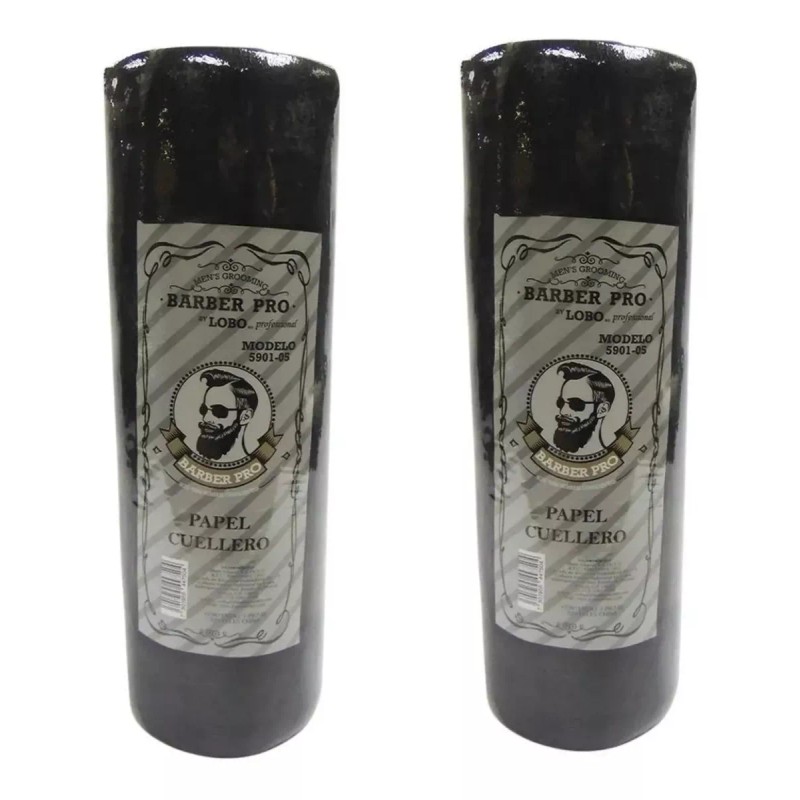 Barber Pro 2pz Papel Cuello Desechable Negro Barberia Barber Pro
